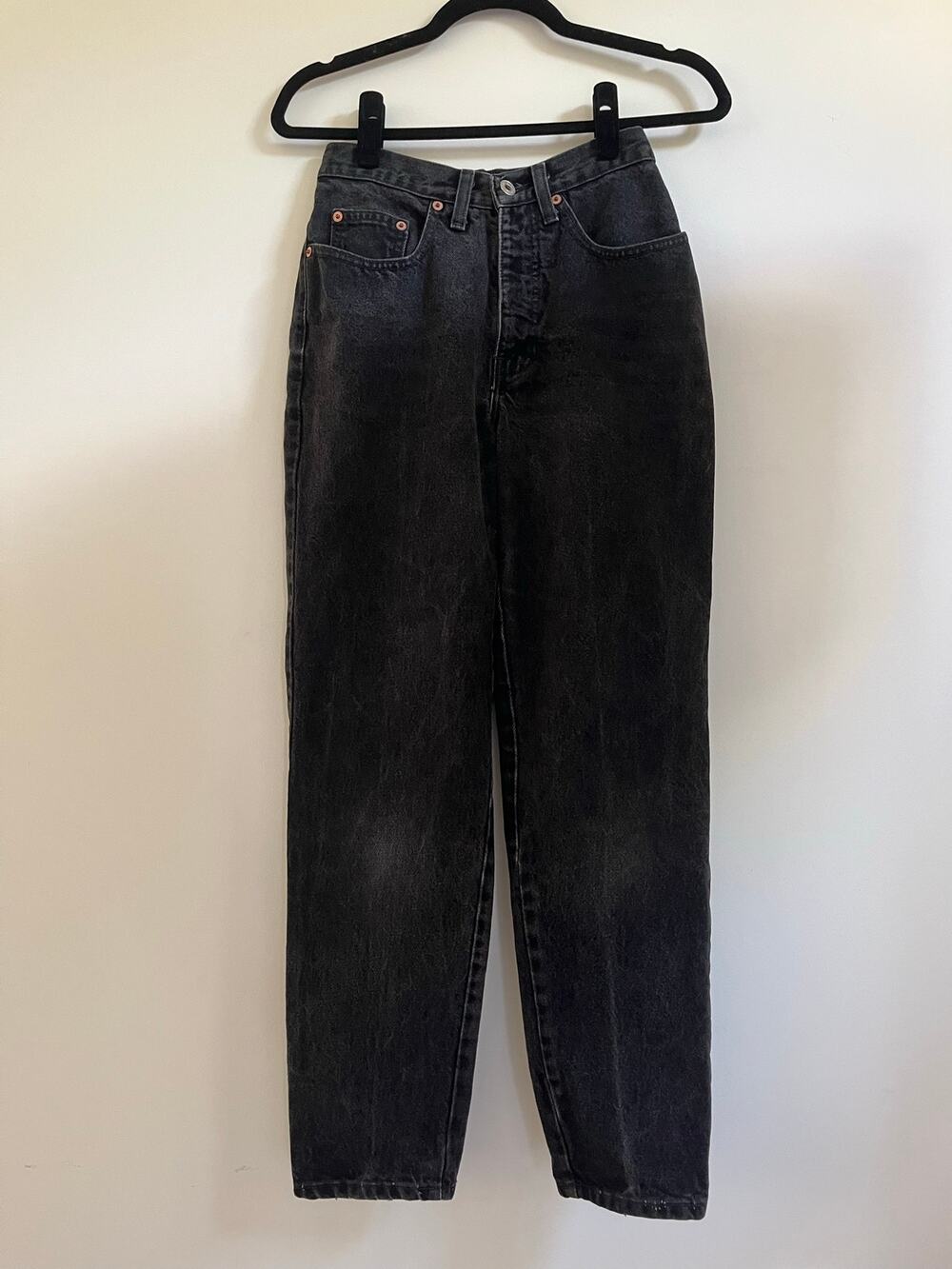 Vintage Express Bleus Black High Waisted Mom Jeans Denim Womens Size 5/6P